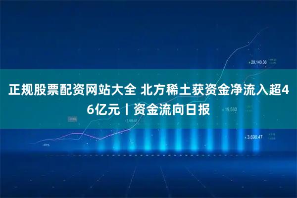 正规股票配资网站大全 北方稀土获资金净流入超46亿元丨资金流向日报
