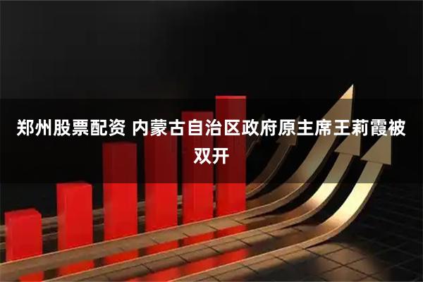 郑州股票配资 内蒙古自治区政府原主席王莉霞被双开